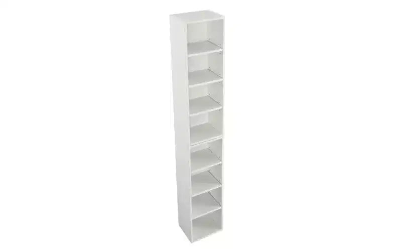 Libreria stretta a 8 ripiani, armadio portaoggetti verticale con ripiani regolabili (Nero/Grigio/Bianco)