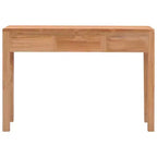 Tavolo Consolle Rettangolare Marrone con Cassetti, in Legno Massello di Teak, 1 Pezzo