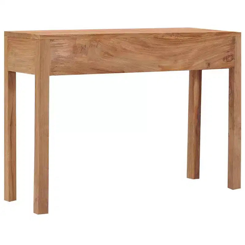 Tavolo Consolle Rettangolare Marrone con Cassetti, in Legno Massello di Teak, 1 Pezzo