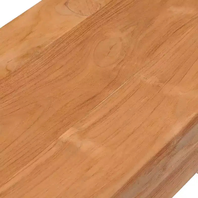 Tavolo Consolle Rettangolare Marrone con Cassetti, in Legno Massello di Teak, 1 Pezzo