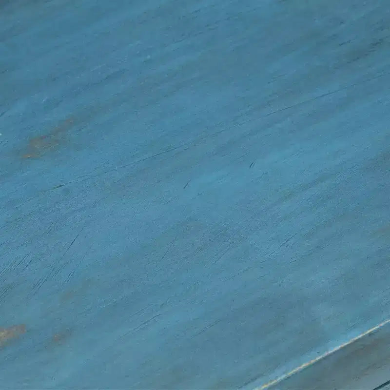 Comodino Vintage Blu con Scomparto | Legno Massello di Mango | 1 Persona