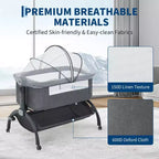 Grigio Scuro / Cachi Culla/Co-sleeper 3-in-1 – Per 1 Neonato