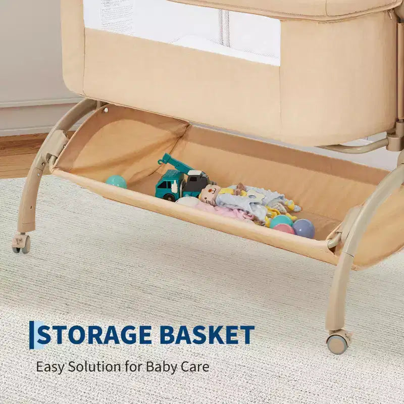 Grigio Scuro / Cachi Culla/Co-sleeper 3-in-1 – Per 1 Neonato