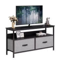 2-Drawer Fabric TV Stand (MDF + Iron)