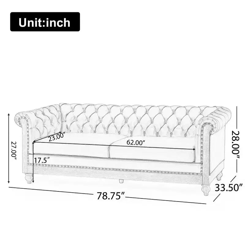 Divano Chesterfield trapuntato nero / marrone scuro / marrone chiaro, in pelle PU, a 3 posti