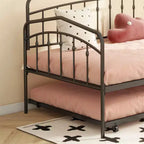 Divano letto in metallo bianco e nero con letto estraibile, singolo, 2 posti letto