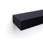 Mensola galleggiante nera, staffa a C, legno, singola, 46 cm