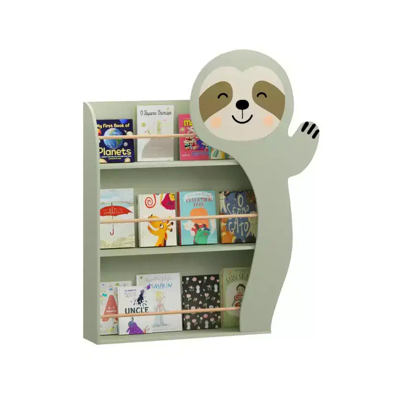 Libreria a 3 ripiani per bambini White Sloth – Per 1 bambino
