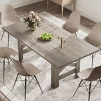Tavolo da pranzo rettangolare marrone/grigio, stile rustico, 6-8 posti