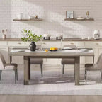 Tavolo da pranzo rettangolare marrone/grigio, stile rustico, 6-8 posti