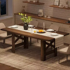 Tavolo da pranzo rettangolare marrone/grigio, stile rustico, 6-8 posti