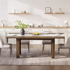 Tavolo da pranzo rettangolare marrone/grigio, stile rustico, 6-8 posti