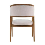 Sedie da pranzo imbottite Mid-Century, con braccioli, in noce naturale, set di 4
