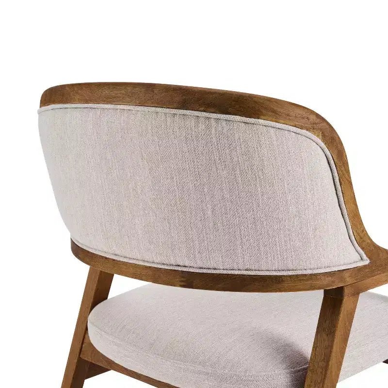 Sedie da pranzo imbottite Mid-Century, con braccioli, in noce naturale, set di 4