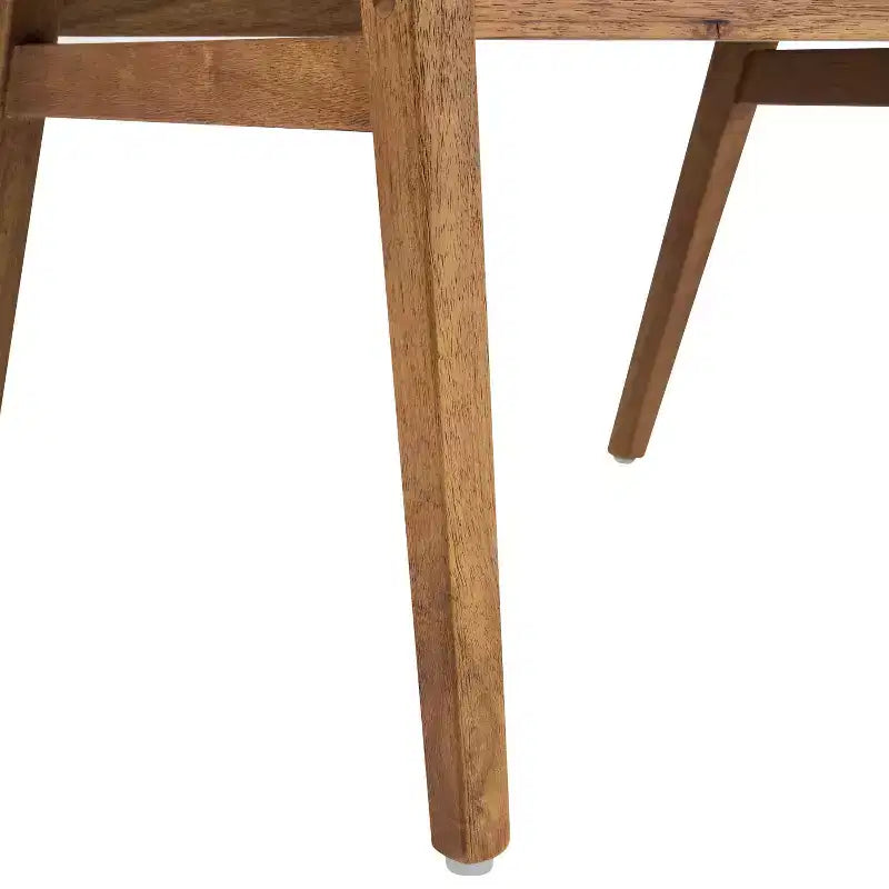 Sedie da pranzo imbottite Mid-Century, con braccioli, in noce naturale, set di 4