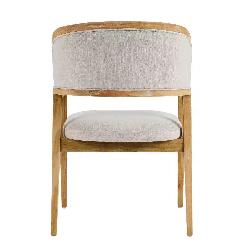 Sedie da pranzo imbottite Mid-Century, con braccioli, in noce naturale, set di 4