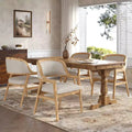 Christopher Knight Home Vera Mid-Century Modern Rubberwood Upholstered Dining Chairs (Set of 4)