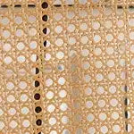 Sgabelli da bar in tessuto bouclé nero/bianco/verde e pelle PU con schienale in rattan – Set da 2/3/4, altezza bancone