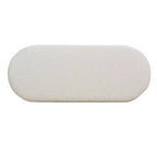 Panca contenitore ovale in tessuto Bouclé, colori Ebony Black / Ivory White / Olive Green, con trapuntatura, 1 posto