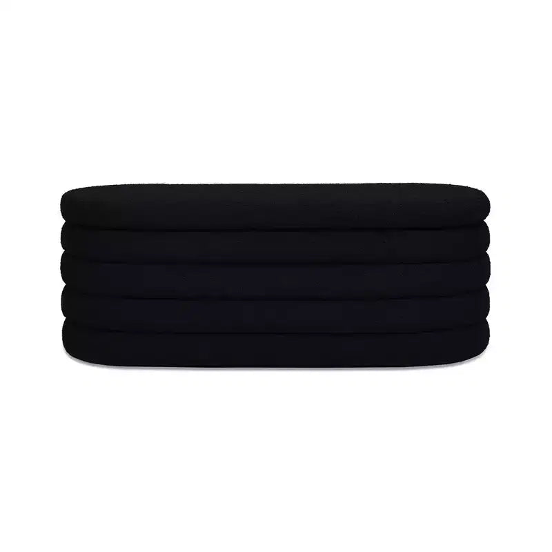 Jennifer Taylor Home Fuji 49 Upholstered Oval Storage Bench