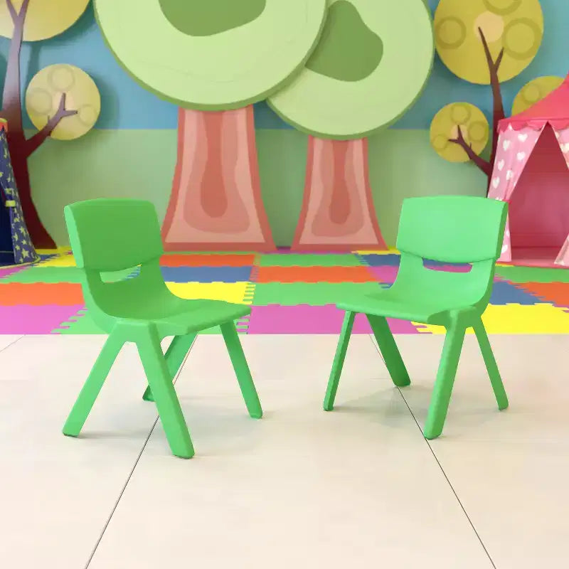 Sedia impilabile in plastica per bambini, blu/verde/rossa, set da 6 (fino a 6 posti a sedere)