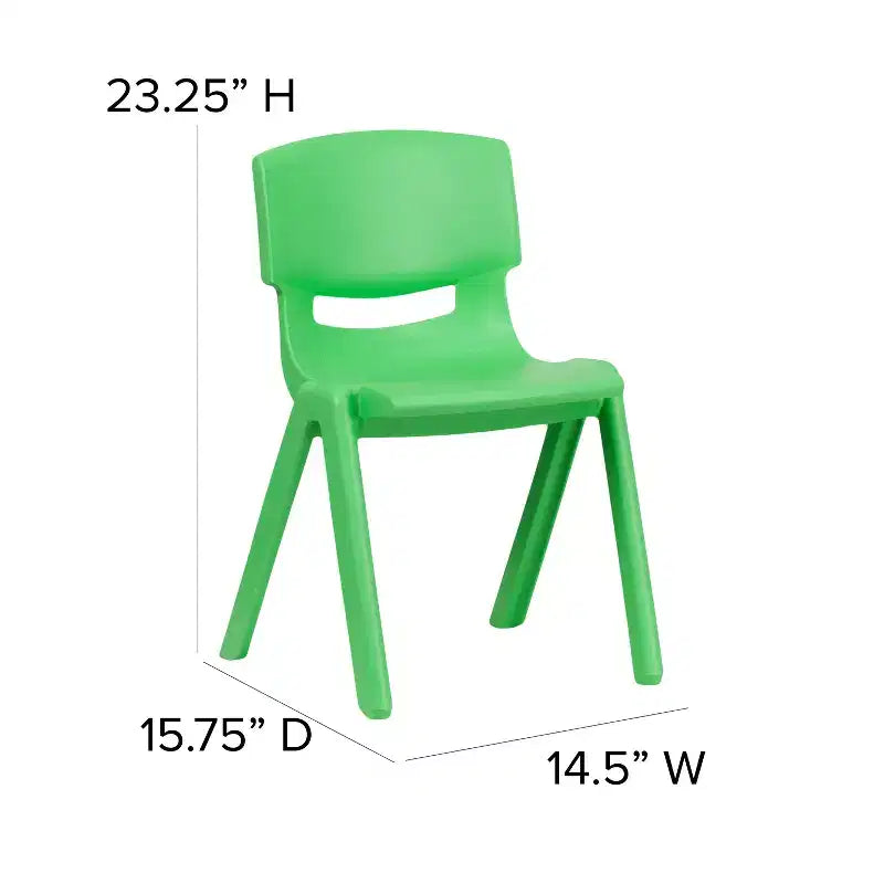 Sedia impilabile in plastica per bambini, blu/verde/rossa, set da 6 (fino a 6 posti a sedere)
