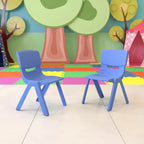 Sedia impilabile in plastica per bambini, blu/verde/rossa, set da 6 (fino a 6 posti a sedere)