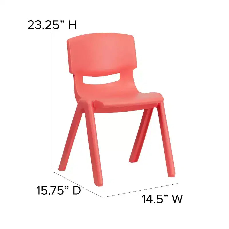 Sedia impilabile in plastica per bambini, blu/verde/rossa, set da 6 (fino a 6 posti a sedere)