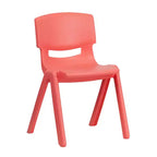 Sedia impilabile in plastica per bambini, blu/verde/rossa, set da 6 (fino a 6 posti a sedere)