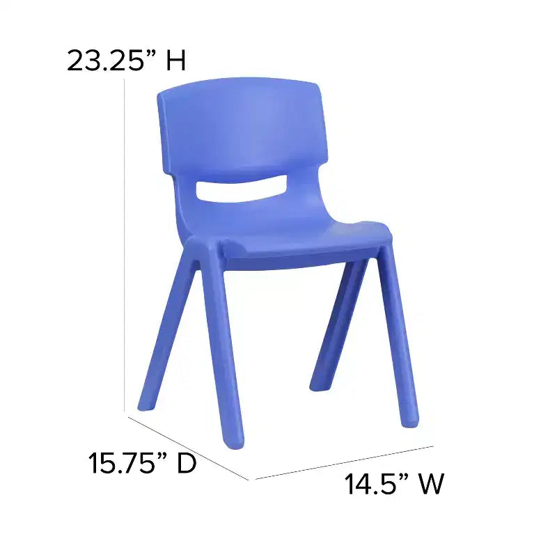 Sedia impilabile in plastica per bambini, blu/verde/rossa, set da 6 (fino a 6 posti a sedere)