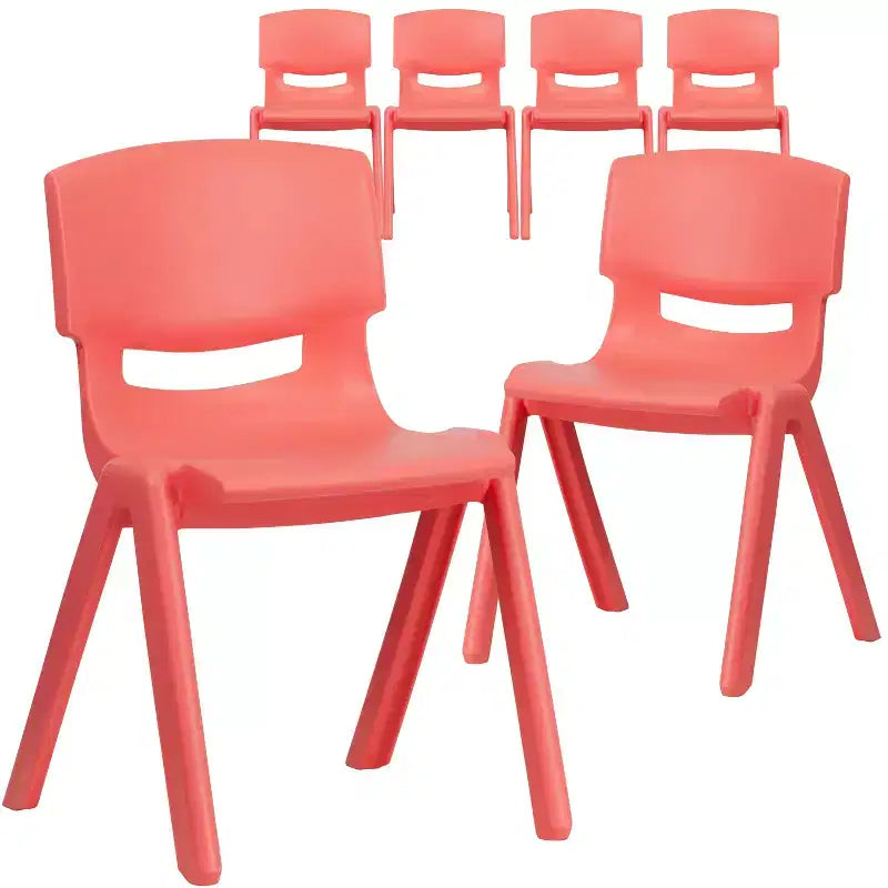 Sedia impilabile in plastica per bambini, blu/verde/rossa, set da 6 (fino a 6 posti a sedere)