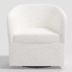 Poltrona girevole Milano Elephant / Snow Boucle Barrel – 1 Posto