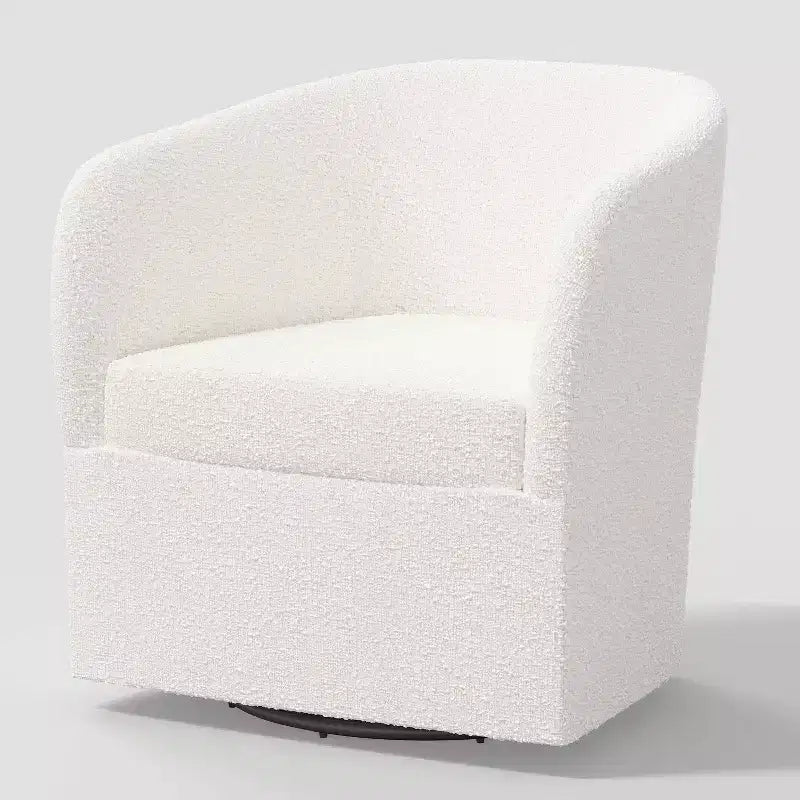 Poltrona girevole Milano Elephant / Snow Boucle Barrel – 1 Posto